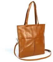 Женская кожаная сумка шоппер 20512 F7 Браун (125305)