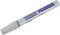 Маркер-краска лаковый (paint marker) MUNHWA, 4 мм, серебряный, нитро-основа, алюминиевый корпус, PM-06