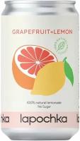 Натуральный лимонад Лапочка без сахара LAPOCHKA (Grapefruit+Lemon) 20х0,33л