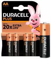 Батарейки Duracell PLUS АА (LR6), 4 шт