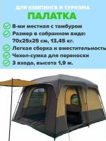 Палатка туристическая 8 местная автоматическая MIR-1610
