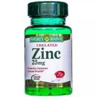 Chelated Zinc Nature's bounty 25мг, 0,4г, 100 штук