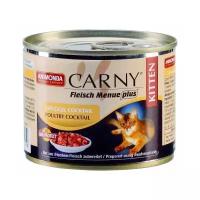 Влажный корм для котят Animonda Carny, беззерновой, с домашней птицей, с мясным ассорти (паштет)