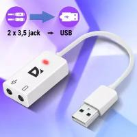 Аудио-переходник DEFENDER Audio USB Переходник 2х3.5мм jack ->USB