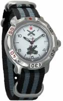 Мужские наручные часы Восток Командирские 811275-black-grey, нейлон, серый/черный