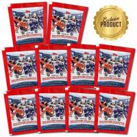 10 пакетиков спортивных наклеек НХЛ 2022-23 (50 стикеров) / Topps NHL Sticker Collection / Новая хоккейная коллекция для любителей панини