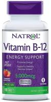 Natrol Vitamin B-12 таб., 5000 мкг, 100 шт., клубника