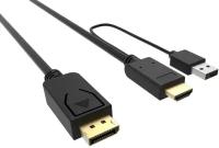 Кабель Buro HDMI-DP-2M (HDMI M - DisplayPort M) 2 м (черный)