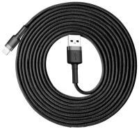 Кабель USB 2.0 A (m) - Lightning (m) 3м Baseus Cafule Cable 2A - Черный/Серый (CALKLF-RG1)