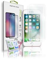 Защитное стекло LuxCase для iPhone 6/6s/7/8/SE2020, 2.5D, Полноклеевое, Белая рамка, Комплект 2 шт