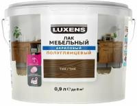 Лак для мебели Luxens акриловый цвет тик полуглянцевый 0.9 л