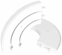 Комплект пластиковых поворотов - углов для 2-х рядного потолочного карниза (шины) PEORA