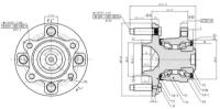 Ступица задняя в сборе L=R CHEVROLET Aveo T300 11-/Cobalt (4X100) GANZ GIM03011 GANZ GIM03011