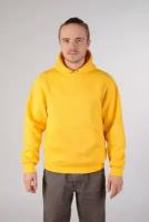 Магазин Толстовок - Yellow Hoodie Man Classic Мужская желтая толстовка худи классическая 320гр/м.кв, 3XL-56-Unisex-(Мужской)