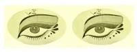 Наклейка на глаза для солярия фольга золото Ван Тач (5 упак по 100 пар/уп)