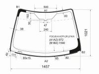 Стекло Лобовое Ford Focus Ii 3/4/5d 05-11 XYG арт. FOCUS-II-VCPY-2R LFW/X