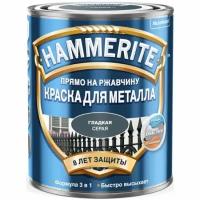 Краска гладкая Hammerite Хаммерайт глянц. темно-серая(RAL 7016)(0,75л)