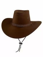 Шляпа карнавальная ковбойская, цвет темно-коричневый, размер 58