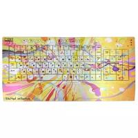 Клавиатура CBR Picture Keyboard Splashes Yellow-Pink USB