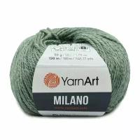 Пряжа для вязания YarnArt 'Milano' 50гр 130м (8% альпака, 20% шерсть, 8% вискоза, 64% акрил) (875 зеленый), 10 мотков