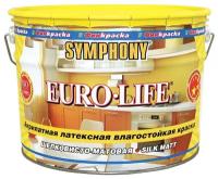 Краска акриловая латексная Symphony Euro-Life влагостойкая моющаяся матовая белый 2.7 л