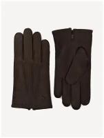 Перчатки ELEGANZZA, демисезон/зима, натуральная кожа, подкладка, размер 8, коричневый