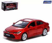 Машина металлическая TOYOTA COROLLA HYBRID, 1:43, инерция, открываются двери, цвет красный