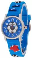 Часы наручные детские Радуга 101 голубые, футбол. Кварцевые, для мальчиков от 5 лет