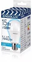 Лампочка ERGOLUX LED-A60-15W-E27-4K 15 Вт, E27, белый