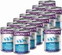 Gemon Dog Light консервы для собак облегченный паштет тунец 400г х 14шт