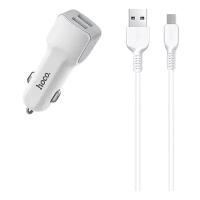 Зарядный комплект Hoco Z23 Grand style + кабель microUSB, RU, белый