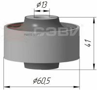 Сайлентблок Рычага Vag Polo Sedan 09-, Rapid 12-, Fabia 07-, A3, Golf Ii,Iii,Iv Переднего Задний Сэв SEVI арт. 1229-4044