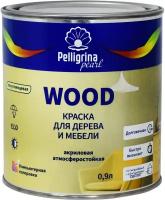 Краска для дерева и мебели Pelligrina Pearl Wood, акриловая, база С, бесцветная, 0,9 л