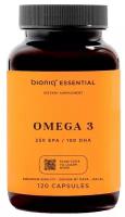 Витамины Омега 3 Bioniq ESSENTIAL 900мг, 90% рыбий жир / комплекс жиров и аминокислот, 120 шт