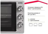 Мини-печь Simfer M3428 ALBENI Comfort, 3 режима работы