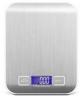 Электронные кухонные весы Goodly Steel Kitchen Scale с подсветкой дисплея, функцией измерения веса и объема жидкостей, 5 кг