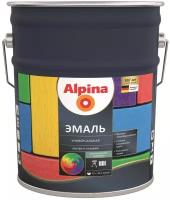 Эмаль алкидная Alpina Эмаль универсальная шелковисто-матовая, База 1, 10 л