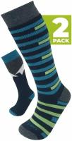 Носки Lorpen Merino Kids Ski 2 Pack Blue/Green (INT:M)