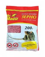 Средство Mr. Mouse зерновая приманка от мышей и крыс 200г в пакете