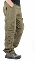 Брюки мужские Modniki, штаны карго широкие оверсайз, хаки, размер L, 50