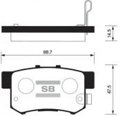 Колодки тормозные задние Sangsin Brake SP1076R