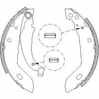 Колодки тормозные барабанные /комплект 4 шт/ Renau REMSA 408300