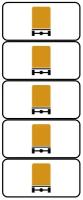 Дорожный знак, наклейка/маска (без светоотражения) 8.4.8 Bид тpaнcпopтнoгo cpeдcтвa Размер 300x600 мм 5 шт