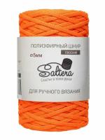 Пряжа Шнур полиэфирный 5 мм Saltera, ярко-оранж - 135, 100% полиэфир, 1 моток, 390 г., 100 м