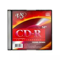 Диск CD-R VS, 700 Mb, 52x, Slim Case, VSCDRSL01 511544