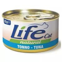 Lifecat Деликатес для кошек Тунец в бульоне 85гр 124