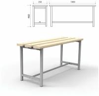 Скамья деревянная на метеллокаркасе СТ 1 (ш1000*г350*в460мм), ш/к 42782