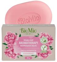 BioMio Мыло кусковое натуральное Aromatherapy Пион и пальмароза
