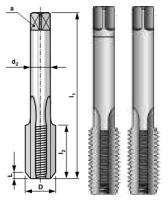 Метчик, трубная резьба HSS G1/16 дюйма, комплект из 2-х штук Bucovice Tools 142116