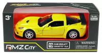 Машинка металлическая Uni-Fortune RMZ City 1:32 Chevrolet Corvette C6-R, инерционная, цвет желтый металлик 554003Z(E)-no